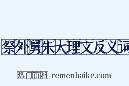 祭外舅朱大理文反义词是什么意思的图片